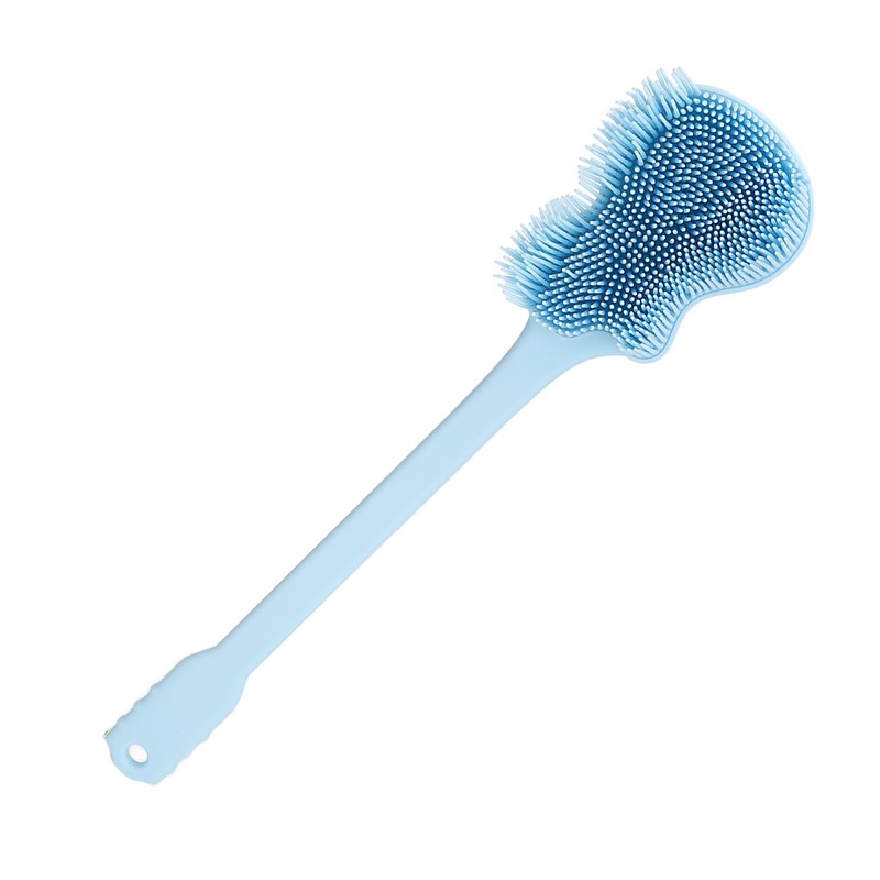 Bath Body Brush Guitar Shaped Long Handle Double Sides Exfoliating