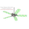 Kearas Polka Dots Green On Cream - Ceiling Fan Skin
