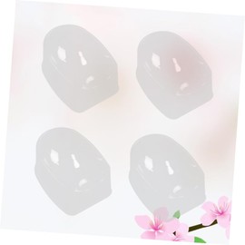 Baluue French Dip Nail Container 4-Pack Manicure Powder Jar Nail Tips Mold Guides for Home Salon Use