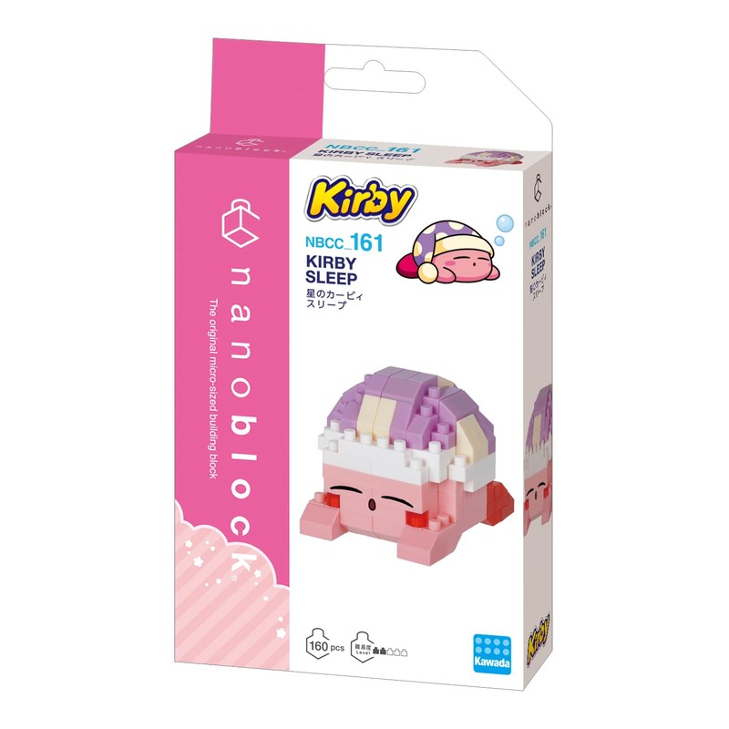 nanoblock NBCC_161 Kawada Nanoblock Star Kirby Sleep, 160 Pieces, 12