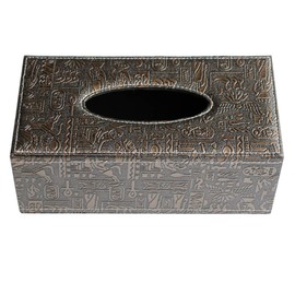 Paper Holder, Attractive Robust Space Tidy Case Napkin Leather Holder Car Automotive Decoration Package Contents Leather Household Office Tissue Box, Rectangular Tissue (1 Piece Retro Printing)