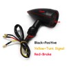 Black Motorcycle LED Turn Signals Red Light Brake Running Tail