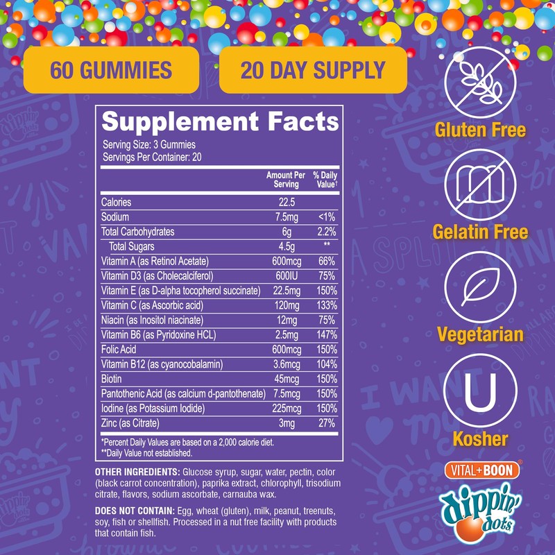 Dippin' Dots - Multivitamin Gummies for Adults - Gummy Vitamins