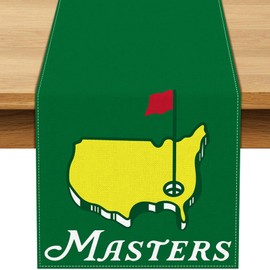 Buxiuer Masters Tournament - Camino de mesa de golf Augusta - Decoración nacional de día festivo para comedor, hogar, cocina, mesa (13 x 90 pulgadas)