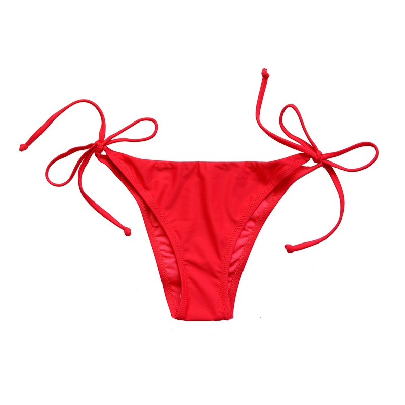 RELLECIGA Women's Swimwear Bikini Bottom with Lace-Up Bottom, Watermelon red