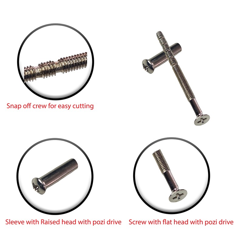 Universal Hardware 20 Pack M4 Door Handle Screws Chrome with