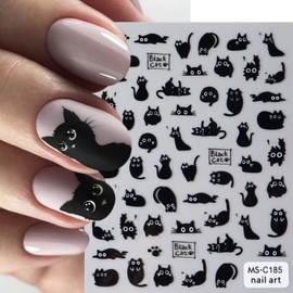 3Pcs 3D Nail Stickers for Nail Art Cute Nail Stickers Cat Nail Art Stickers Panda Nail Decals Animal Nail Decals Rabbit Nail Design Stickers Weather Theme DIY Nail Art Decoration for Women Kids