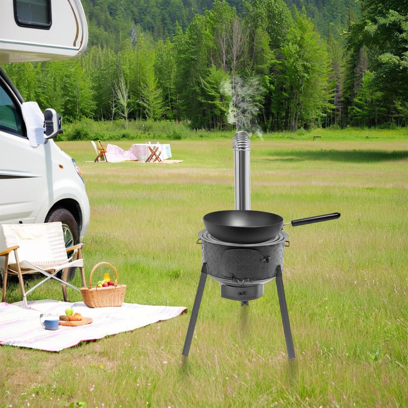 DYRABREST 3 Wok Rings Wood Burning Stove, Heavy Duty Outdoor
