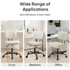 DUMOS Small Armless Home Desk Chair with Low Back Lumbar