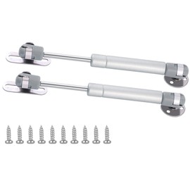 30N/6.8 lb Gas Strut Cabinet Hinge Safety Lift Support, Soft Open & Down Lid Support & Buffer Telescopic Cabinet Door Glue Head Gas Spring Supports 6 inch Length (2 Pack)