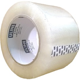Packing Tape, 3 Inch X 110 Yard 2.6 Mil Crystal Clear Industrial Plus Tape by Uline, Pack of 4