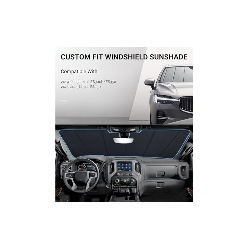 Pigenius Windshield Sun Shade for Lexus ES 2019-2025 Front Window
