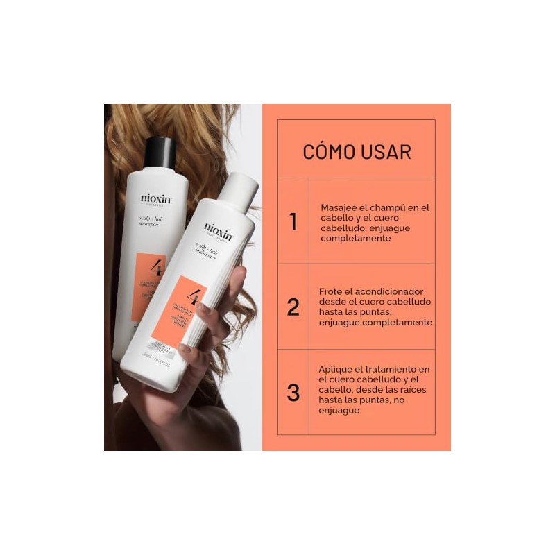 Nioxin Kits Sistema Engrosamiento Cuero Cabelludo Cabello Natural Teñido Dañado