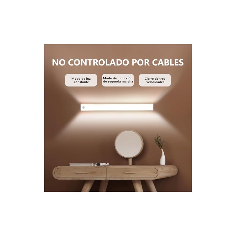 6PCS 30CM Luz LED Magnética Con Sensor De Movimiento (Cálida