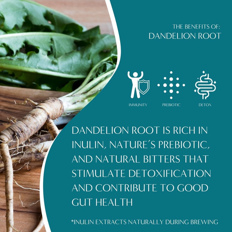 Teeccino Dandelion Blueberry Vanilla Chicory Coffee Alternative - Ground Herbal
