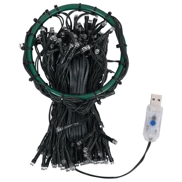 vidaXL Christmas Tree Net Lights with 210 LEDs, Waterproof Warm-White