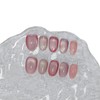 Cat Eye Press on Nails Handmade Short Oval/Square/Round False Nails