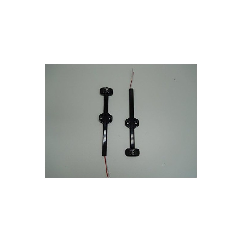 1 Pair Tecniq Red/Amber Trailer Fender Marker Light Black case