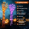 Solar Halloween Decorations,5 Pack Skeleton Hands Halloween Pathway Lights -