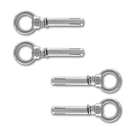 304 Stainless Steel Extension Eye Bolt M6 M8 (M8 4pcs) , Screw Close Hook Anchor Bolt, Widely Used for Anti-Theft Door, Window, Canopy, Air Conditioning Fixing, Home Decoration, Engineering, etc