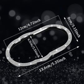 TOMALL Bling Multimedia Knob Button Frame Cover Compatible with Mini Cooper Clubman Countryman F54 F55 F56 Crystal Center Console Media Button Edge Trim Bling Interior Trims for Car Accessories