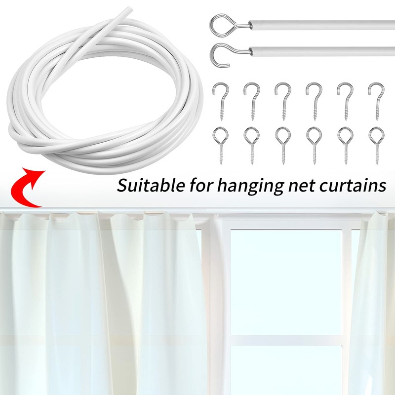 Net Curtain Wire 10M Curtain Wire White Curtain Wire with