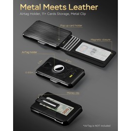 Vast Scenery Mens Wallet with AirTag Holder RFID Blocking Pop up Card Case