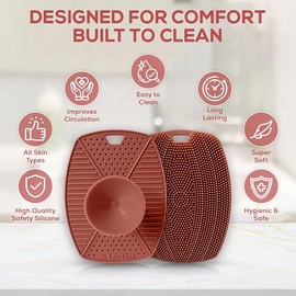 Limpiador corporal de silicona prémium para todo tipo de piel, cepillo de ducha exfoliante con succión y gancho, esponja de silicona suave para pieles sensibles, hombres, mujeres, bebés