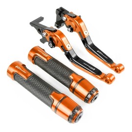 for Suzuki DL 1000 DL1000 V Strom VSTROM 2002-2016 Motorcycle Clutch Brake Lever Extendable Adjustable Foldable Levers Handlebar Grips Lever (Color : Orange)