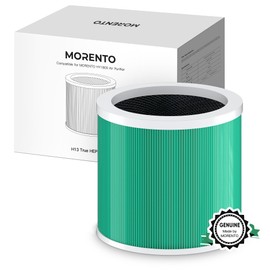 MORENTO HY1800 Original Luftreiniger Ersatzfilter, H13 Echter HEPA-Filter, Vorfilter gegen 99,97% Schimmel Allergien Rauch Staub Pollen für Raucherzimmer Allergiker, Effiziente Aktivkohle (1er Pack)