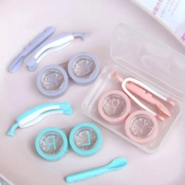 HIT 콘택트 끼는 렌즈 원데이 빼는 집게 흡착봉 케이 [2-렌즈흡착봉-핑크] HIT Contact Lens One-Day Remover Pincer Suction Stick Case [2-Lens Suction Stick-Pink]