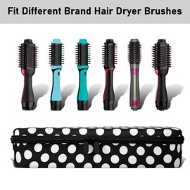 LVKAYCE Hard Carrying Case for Revlon Hair Dryer Brush Original 1.0/Plus 2.0,Portable Travel Storage Bag Compatibility with All Brand Hot Tools Volumizer Hot Air Brush (Black)