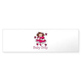 CafePress Baby Dolly Bumper Sticker 10"x3" Rectangle Bumper Sticker Car Decal (10 Pack)