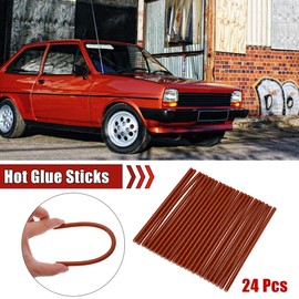 X AUTOHAUX 24pcs 7 x 200mm EVA Bling Paintless Dent Repair Hot Melt Glue Sticks Red Universal for Car Auto