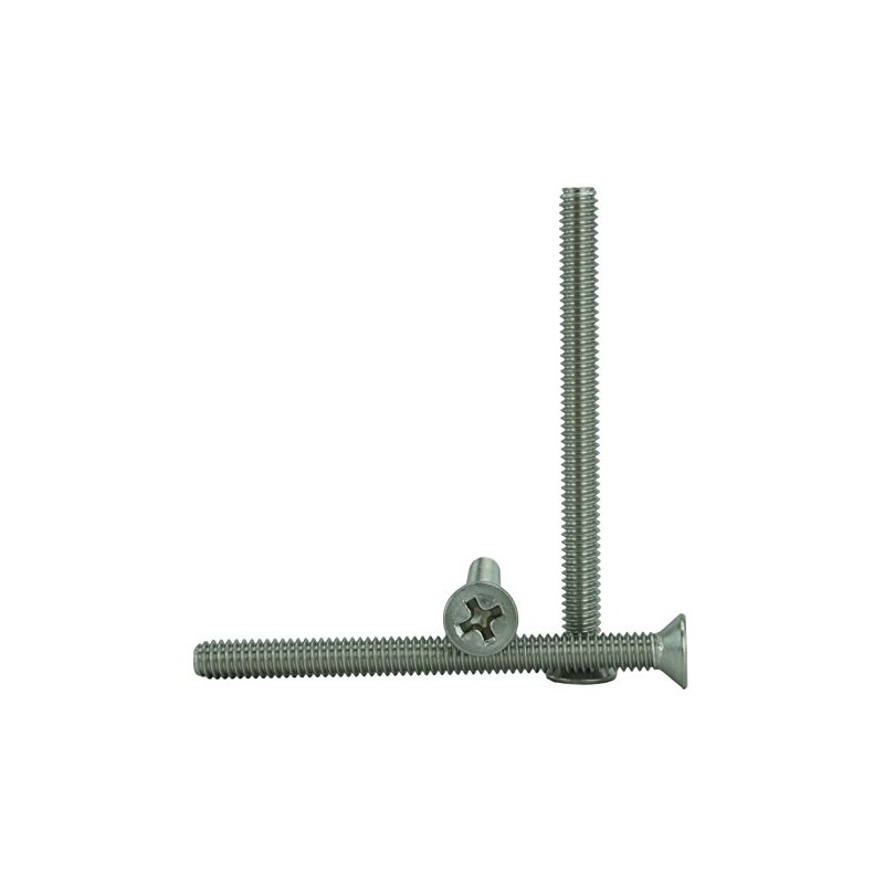 Stainless Steel 8-32"(1/2" to 2" Lengths) Flat Head Machine Screws,