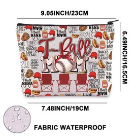 G2TUP T-Ball Mama Makeup Bag T-Ball Mama Gifts T-Ball Mama Zipper Pouch T-Ball Mom Sports Gifts (T-mom CA)