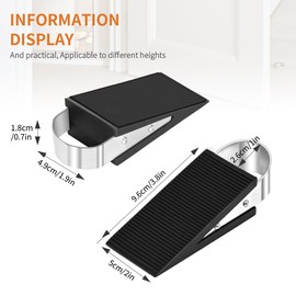 Geila Türstopperkeil 4 Stück Großer robuster Türstopper aus Gummi Rutschfester Türstopper für das Büro zu Hause Strapazierfähig