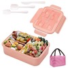 Bento Boxes, 1100 ML Bento Lunch Box With Utensils, Insulated