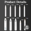 FULIBAO 10 Pack Refillable Paint Pen Empty Marker [1mm-15mm], Clear