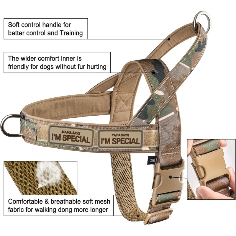 No Pull Dog Harness for Small and Medium Dogs, Reflective,