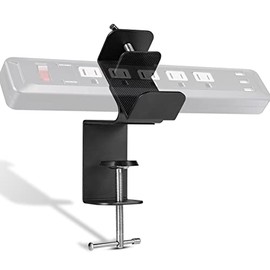 Adjustable Desk Clamp Power Strip,CLOOLC Removable Power Strip Holder For Desk Edge,Sturdy Desk Gadgets for power strip holder a great Desk Accessories,Office Accessories fits 1.96" to 2.55" width