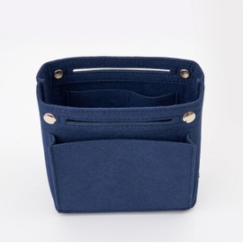Mausouca Felt Purse Organizer,Tote Bag Organizer Insert with Multiple Compartments,Women makeup bag Bag Organizer for Handbags Bucket Bag Longchamp Anjou tote(Dark BLUE)