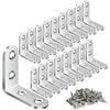 Dazone 20PCS L Bracket Stainless Steel Corner Brace 1.57x1.57 Inch,
