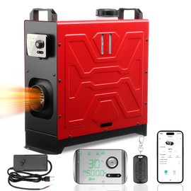 GEARLASSO 8KW Diesel Heater APP Remote Control, 12V/24V/110V Parking Air Heater, All in One Fast Heating with Muffle Silencer for Campers RV Truck Boat Bus Car Trailer Garage Home Tent