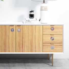 Ajuny Pomelli in Ceramica Multicolore a Pois per Cassetti e Mobili a Forma di Zucca per Mobili da Cucina Cassettiere Maniglie Decorative con Finitura Lucida Set da 10