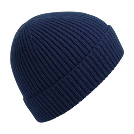 Beechfield B380 Engineered Knit Ribbed Beanie - Oxford Navy
