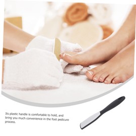 ORFOFE Stainless Steel Dual-sided Foot File Handheld Scrubber for Feet Dead Skin Removal Handle for Home Salon Use Callus Remover Tool