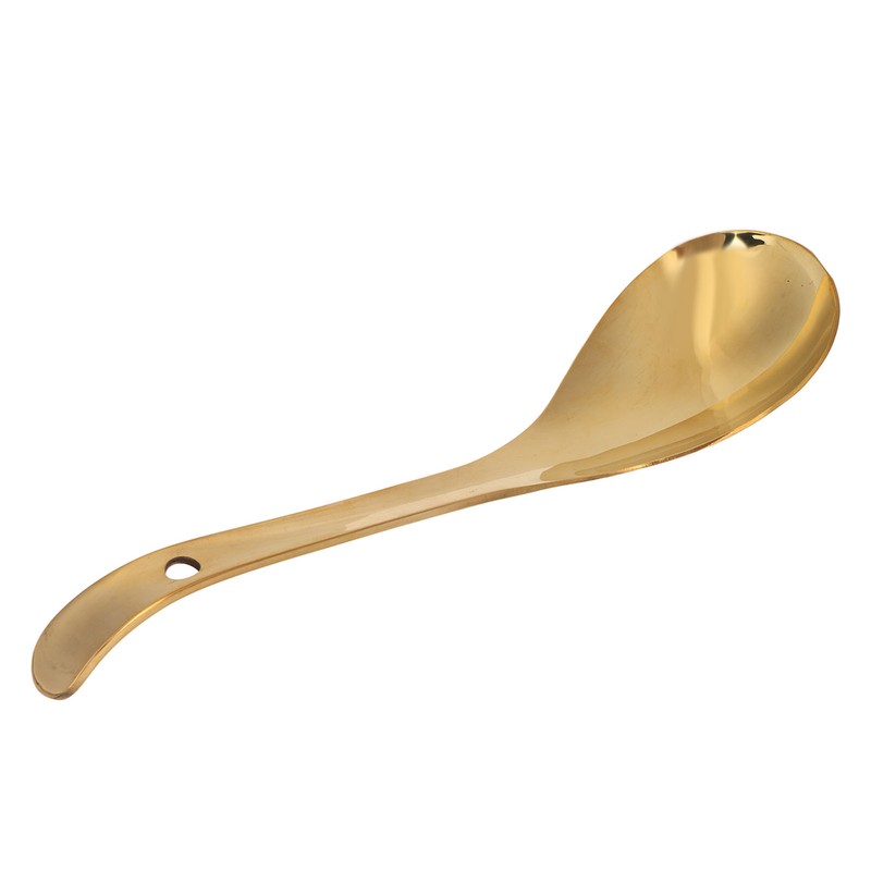 Serving Spoon Glossy Thickened Brass Gold Serving Spoons Soup Spoons