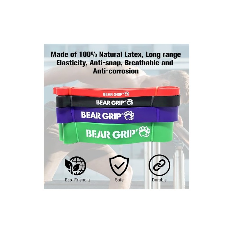 BEAR GRIP - Pull Up Assist Bands | Heavy Duty