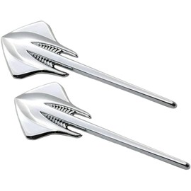 2PCS Corvette Stingray Mako Shark Emblem C7 Silverado Badges Fit for Corvette (Chrome)